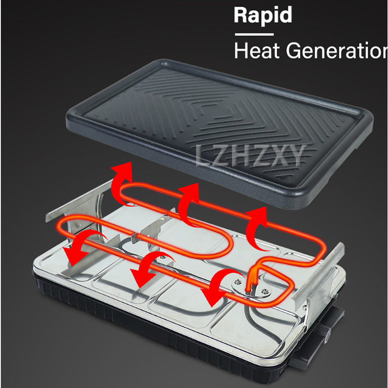 Raclette Grill Table - Tafelgrill Elektrische Koreaanse BBQ Grill Indoor