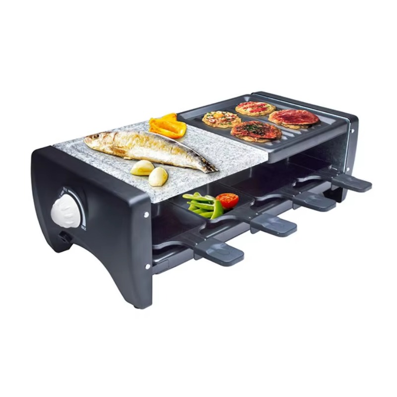 Raclette Grill Table - 1200W Elektrisch strijkijzer Mini Raclette Grill
