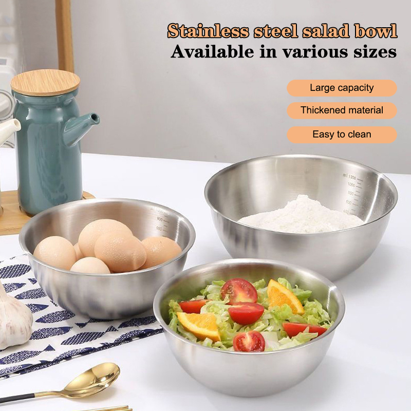 Stand Mixer Bowl - 1-delige roestvrijstalen kommenset met schaalverdeling voor