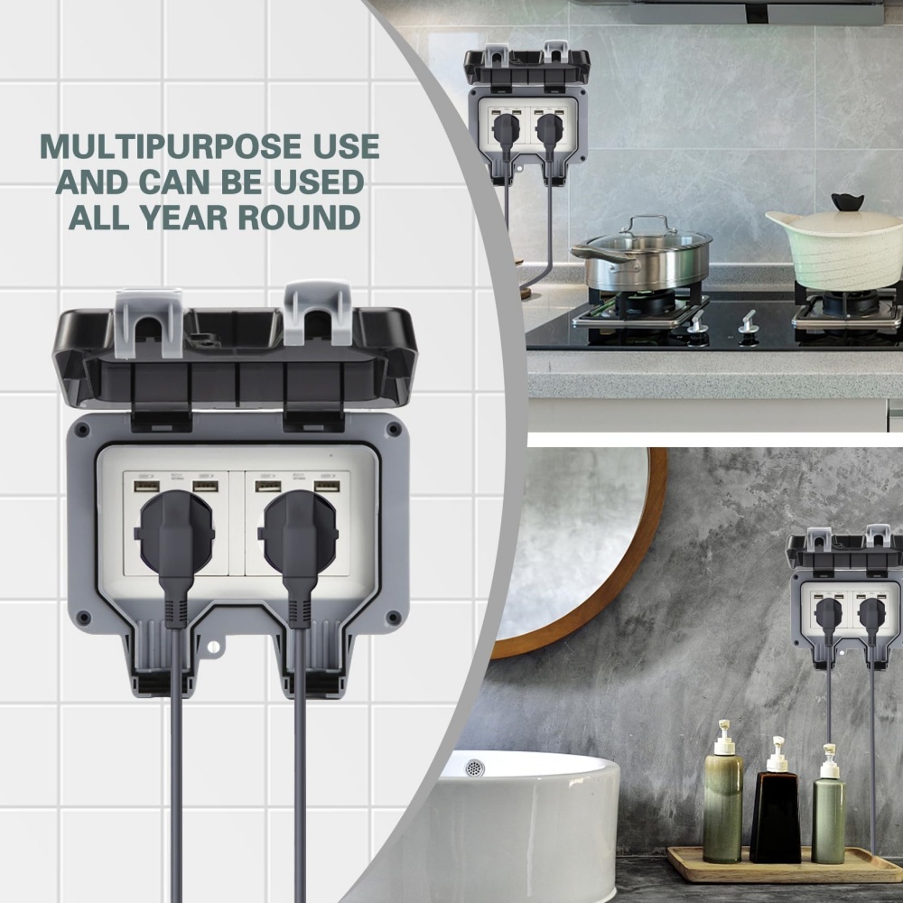 EIOMR USB waterdichte stopcont - Kitchen Appliances Uk recensie en prijs