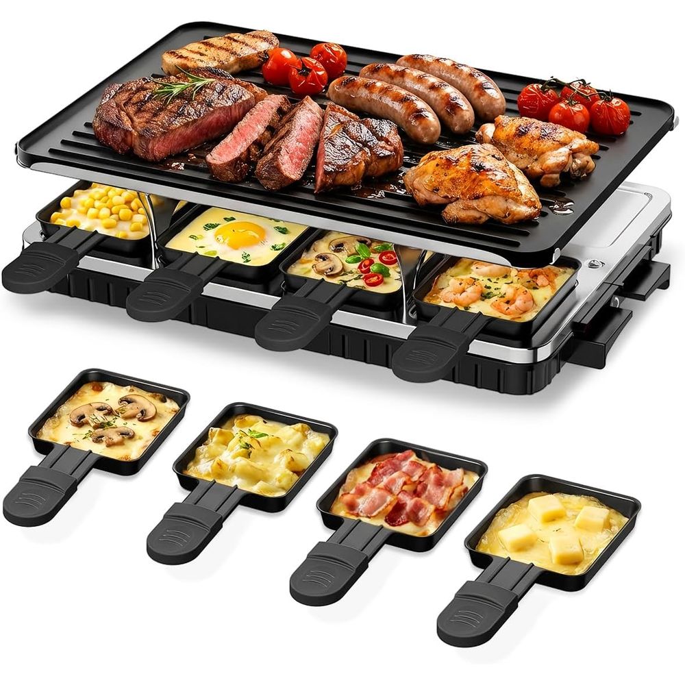 Raclette-tafelgrill, 2-in-1 Ko - Raclette Grill Table recensie en prijs