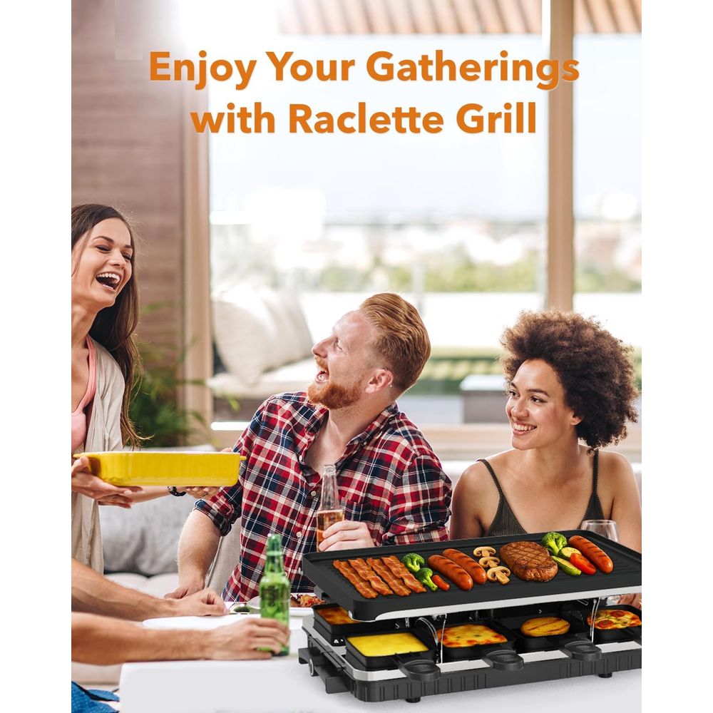 Raclette-tafelgrill, 2-in-1 Ko - Raclette Grill Table recensie en prijs