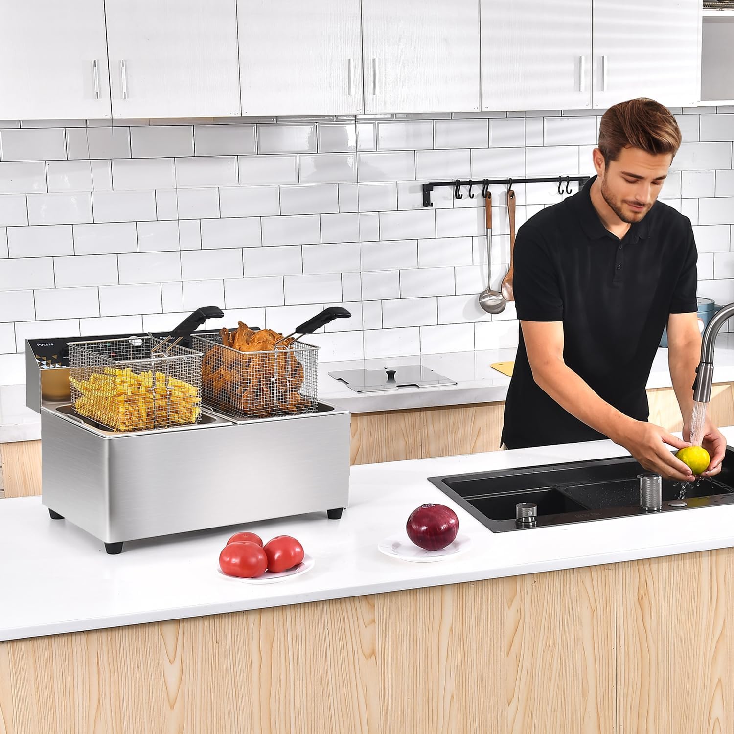 Friteuse met mandje, 3400W, 14 - Deep Fryer Stainless recensie en prijs