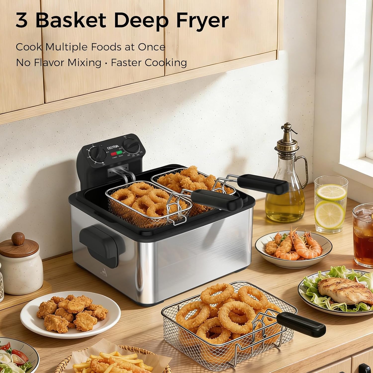 Elektrische friteuse met 3 man - Deep Fryer Stainless recensie en prijs