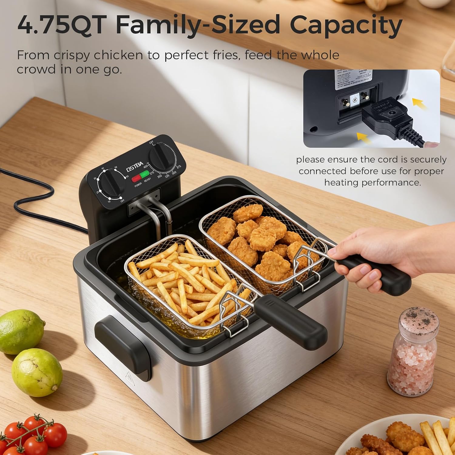 Elektrische friteuse met 3 man - Deep Fryer Stainless recensie en prijs