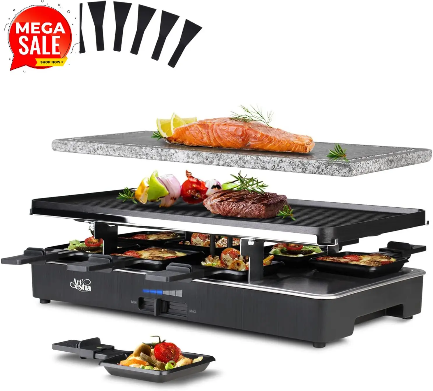 1700W Raclette Elektrische Par - Raclette Grill Table recensie en prijs