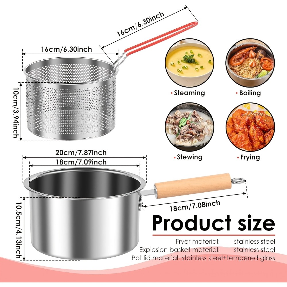 2,5L roestvrijstalen frituurpa - Deep Fryer Stainless recensie en prijs