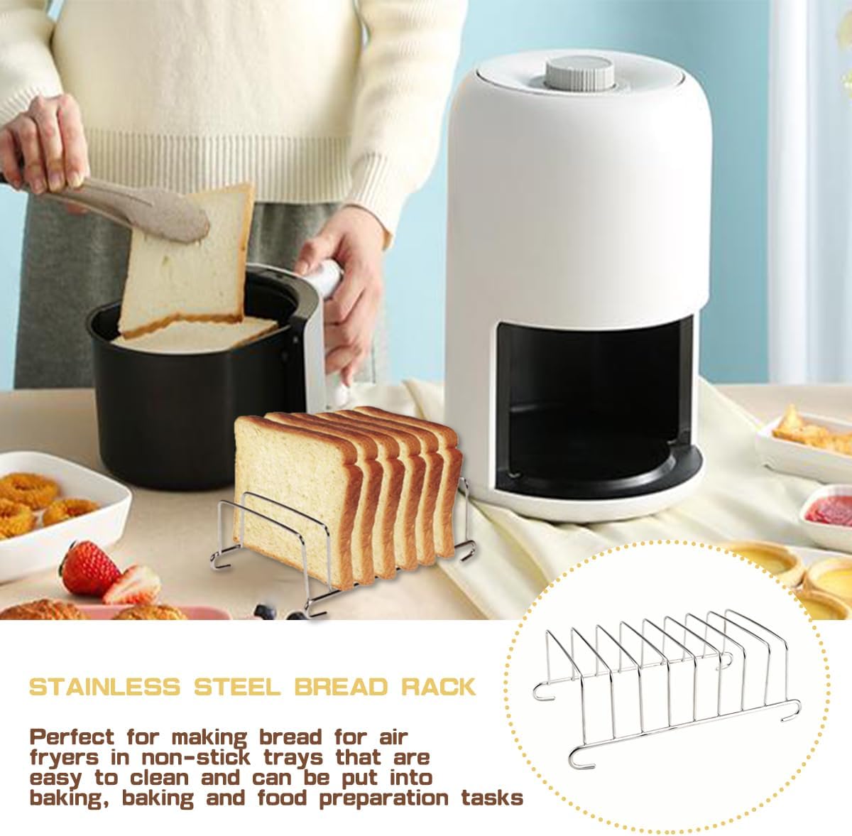 1 Stuks Rvs Toast Broodrek Koe - Deep Fryer Stainless recensie en prijs